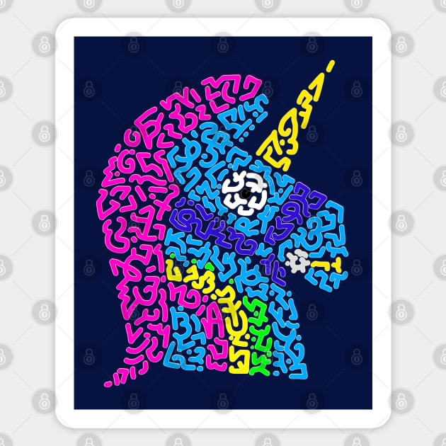 Unicorn Pickaxe Sticker by Karotene